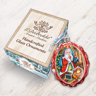 3'' Handmade Glass Photo Ornament