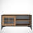 Modern TV Stand with Metal Legs, Oak Finish, 39.4 x 21.3 x 16.5 inches | 100% Melamine Coated Particle Board, Thickness: 0.7 inches | Stylish & Durable Design for Living Room & Entertainment Spaces-262631968