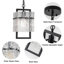 Luminaire suspendu moderne noir pour îlot de cuisine, éclairage en cristal pour îlot de cuisine avec luminaires suspendus en verre ondulé 