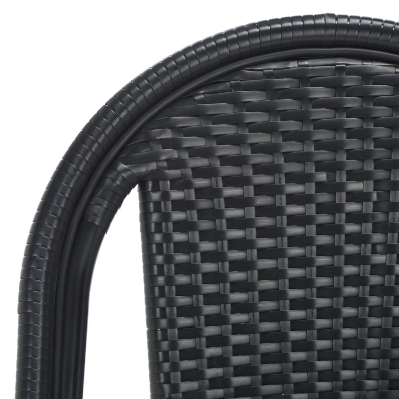 Torino Outdoor Dining Side Chair, Black/Black