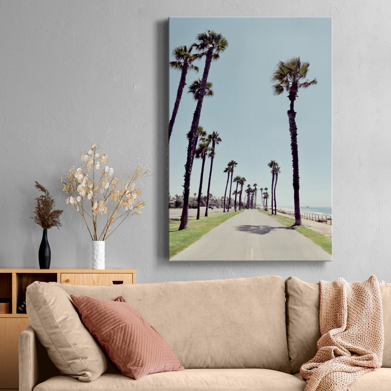 "Path to Huntington Beach", reproduction de photo sur toile tendue, H 27 po x l 18 po x P 1 po
