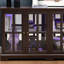 Vitrine exquise antique en cerisier avec tablettes réglables et lumières DEL modernes en verre