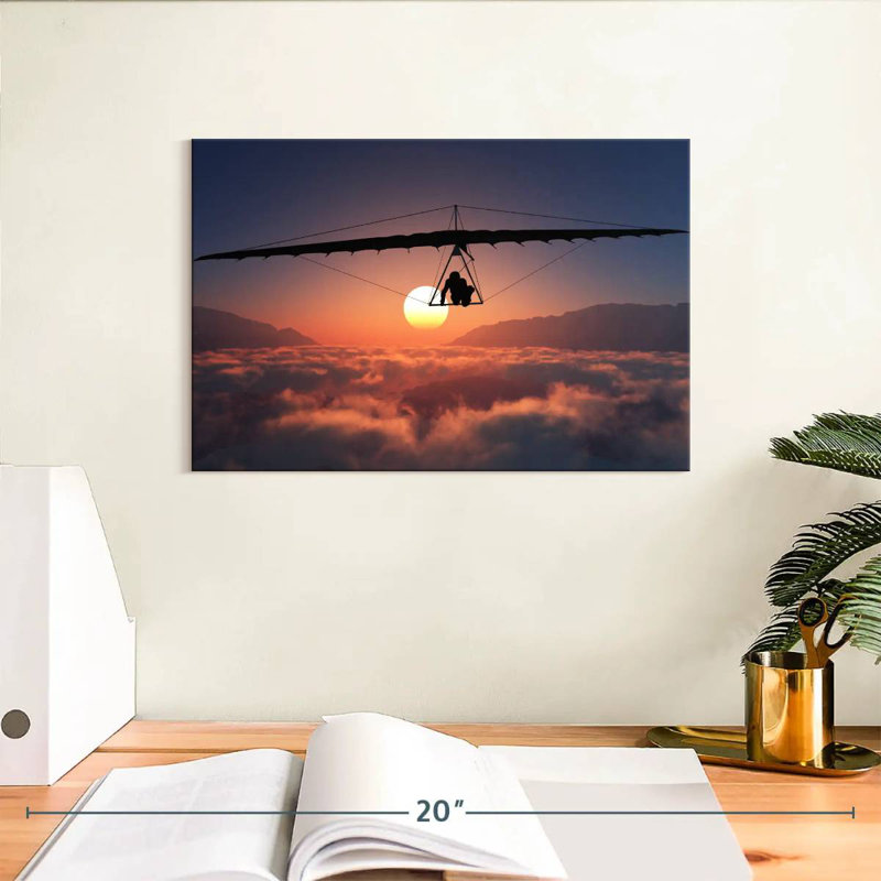 Sireci Powered Hang Glider, 8" H x 12" W