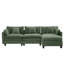 112" L-Shaped Modular Sectional Sofa with USB Charging Port and Movable Ottoman-674334644