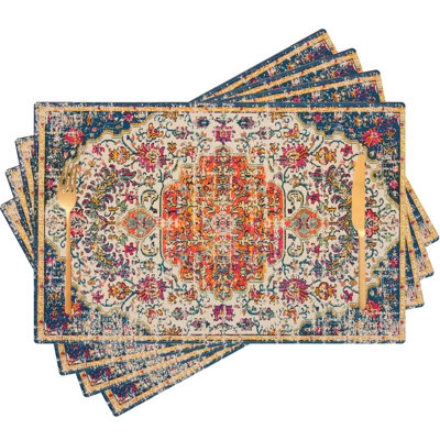 Boho Placemats Set of 4 Moroccan Bohemian Place Mats (Boho)