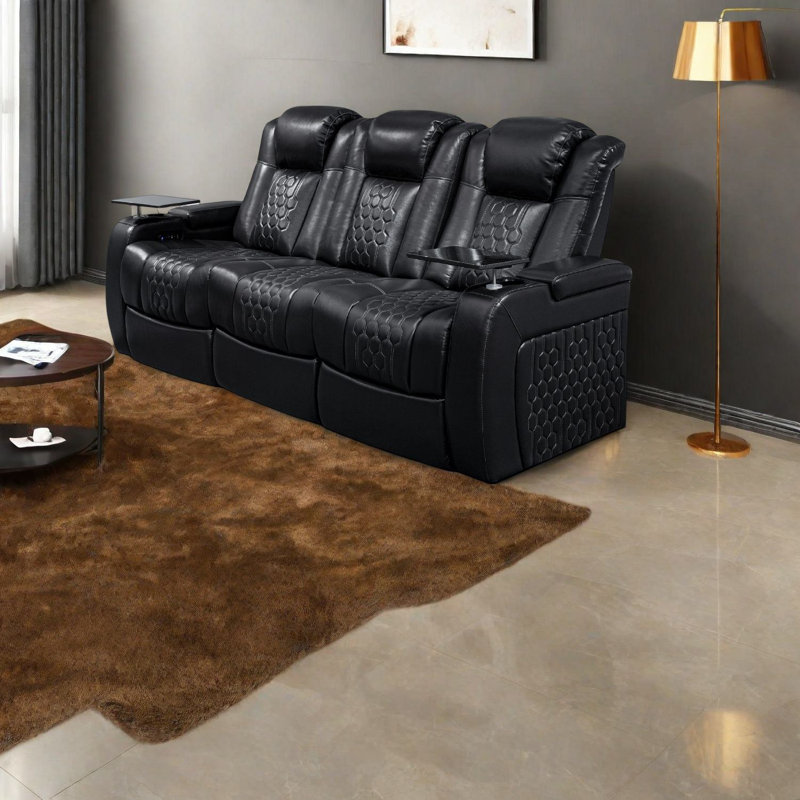 Fauteuils inclinables électriques spacieux, cuir nappa de qualité supérieure, cinéma maison moderne