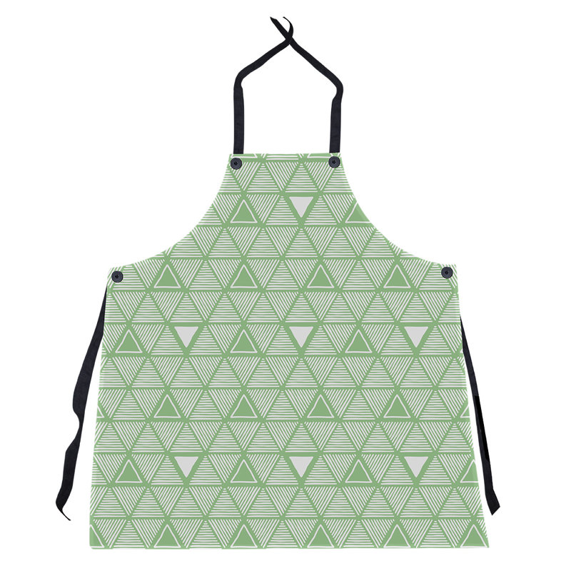 Patricia Geoffrey Bib Apron, Light Green/Dark Green
