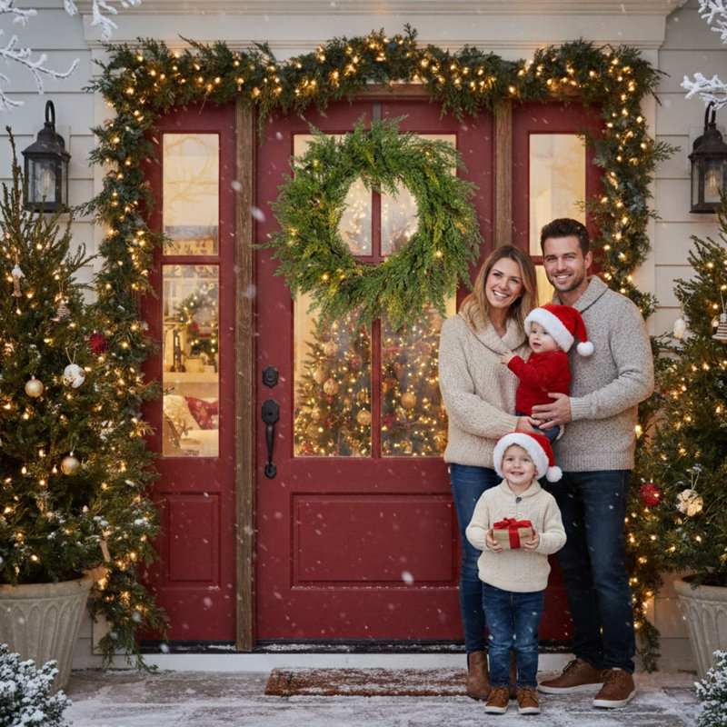 Realistic Cedar Wreath – Full Evergreen Greenery, Timeless Holiday Front Door, Wall & Mantel Décor For A Warm Seasonal Welcome