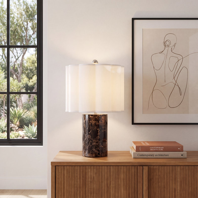 Waldwick Rosalie 17.5" Marble Table Lamp