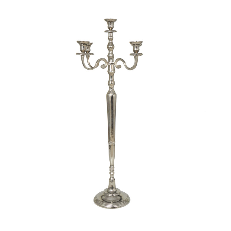 Bougeoir 5 lumières en aluminium et aluminium