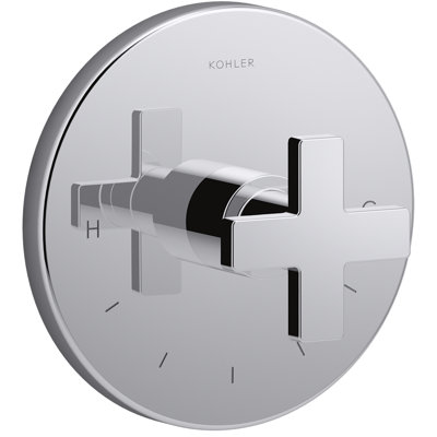 Composed Thermostatic Faucet Trim with Cross Handle