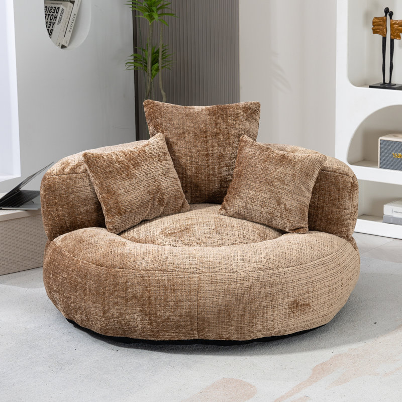 Abraya 42.52'' Chenille Sofa, Coffee Chenille