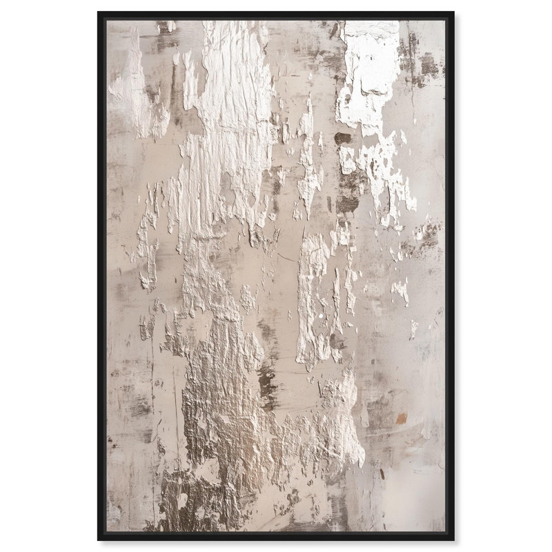 «Rusted Echo III», art numérique sur toile , H 16 po x l 11 po, Cadre flottant noir