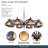 Ember 8-Light Smoked Glass LED Chandelier - Black