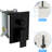 10 Inch Square, Ceiling Mount, Shower , Dual Heads, Matte Black, - Balanced Valve, 360 Adjustable, Rainfall, Easy Cleaning Function, Mounted, Scald All Necessary Parts