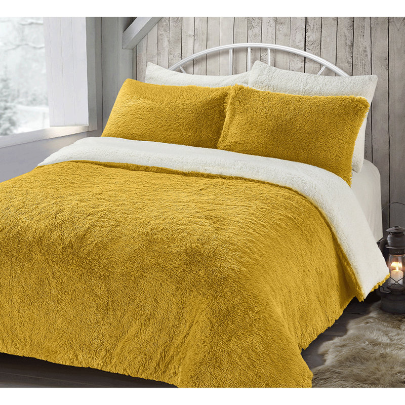 Velosso Alaska Thermal Plush Fluffy Faux Fur Duvet Set, 230 x 220cm + 50 x 75cm Comforter