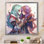 Couple d'anime s'embrassant pastel tendre, impression sur toile