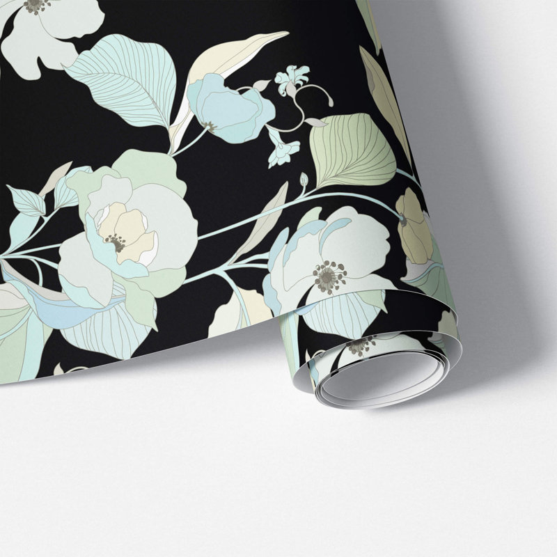 Papier peint auto-adhésif bleu Poppy Home