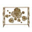 Console 39,5 "x 12" x 30,5 "dorée avec plateau en verre miroir, table d'entrée moderne pour vestibule de vestibule de salon