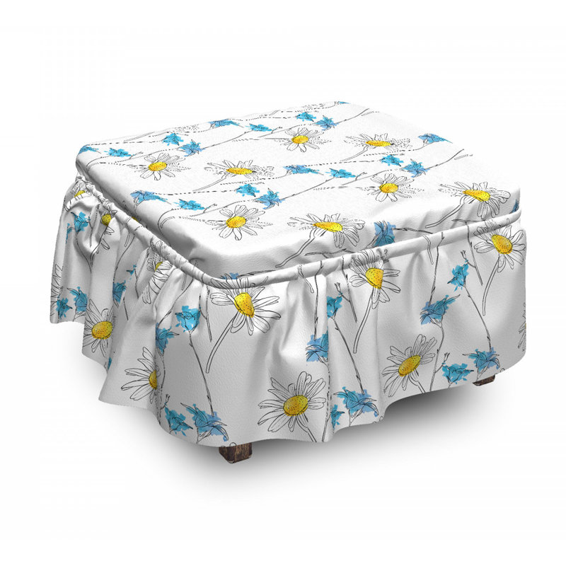 Housse pour repose-pieds en cascade, art paintbrush