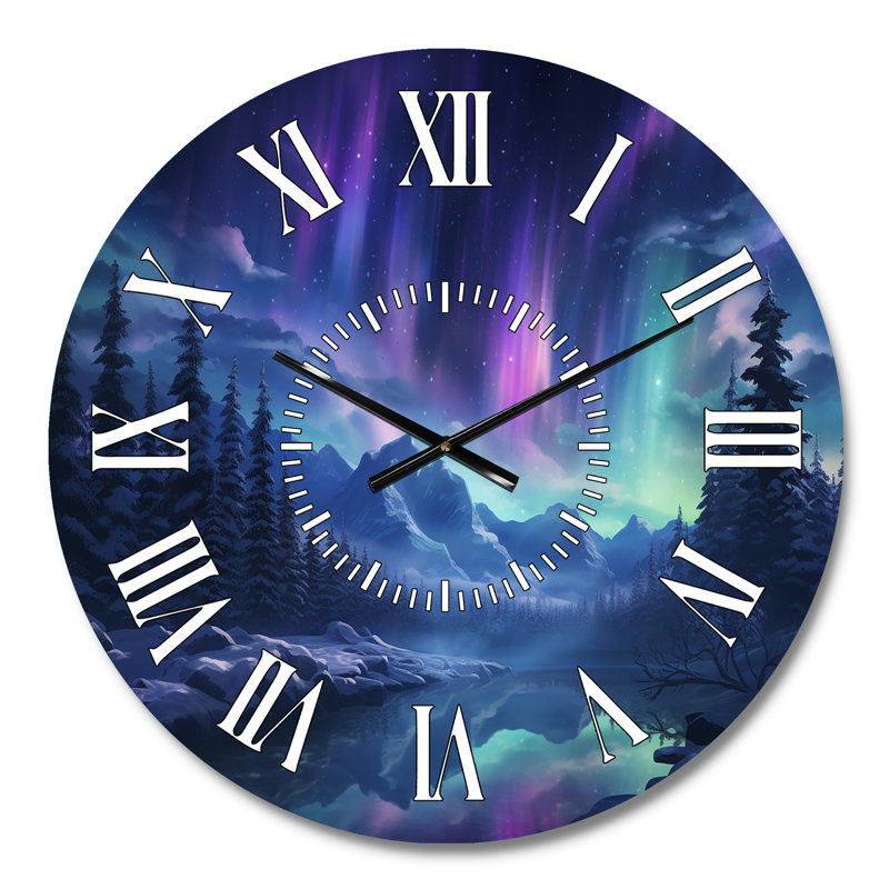 Horloge murale Aurores boréales, Médium