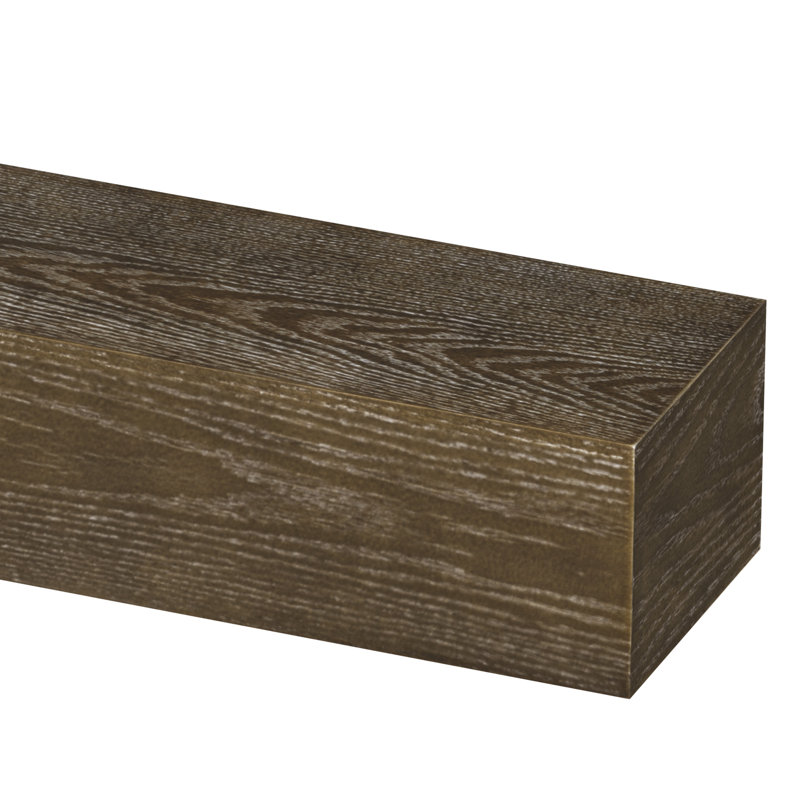 Fireplace Mantel, 60", Brown Wood
