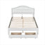 Upholstered Platform Bed With Tufted Headboard, LED And 2 Drawers-214064282-214064281