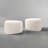 Caras Upholstered Light Sand Triangular Compression Ottoman No Assembly Required (Set of 2)-109286826