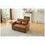Canapé-lit convertible de 51,57 po, fauteuil ajustable surdimensionné avec 3 ports USB, peu encombrant pour les petits appartements, salon, chambre à coucher, brun-129030391