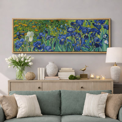 Famous Artwork " Vincent Van Gogh's Irises Antique Retro Fine Art Colorful Bedroom Extra Large Wall Decor " Print