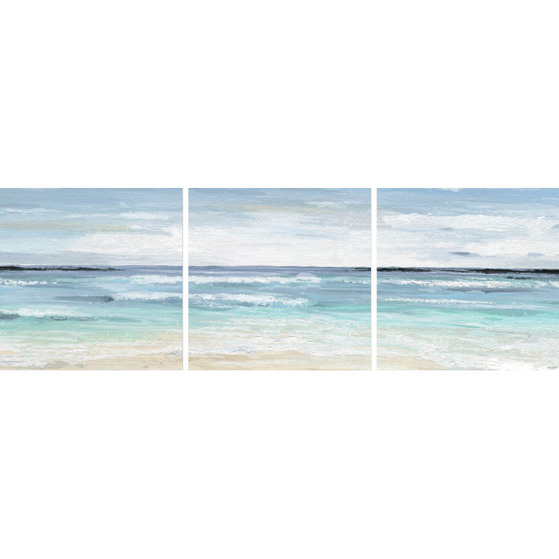 Parsonsfield Beach On II Triptych, H 12 po x l 12 po