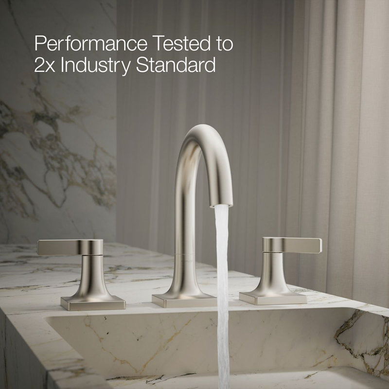 Venza Widespread Bathroom Sink Faucet 1.2 GPM, Matte Black, 1.2 GPM