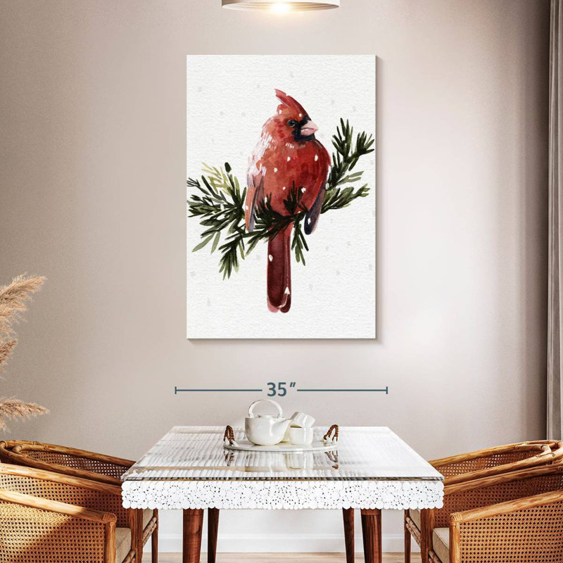 Brampt Cardinal With Snow I, 48" H x 32" W