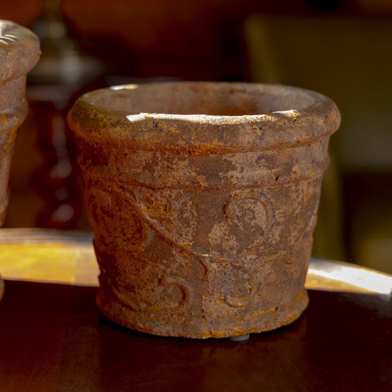 Harrami Handmade Ceramic Pot Planter, Antique Rust