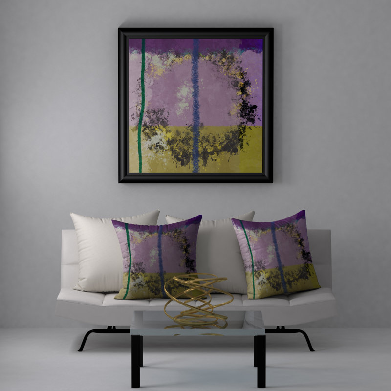Abstract Reversible Throw Pillow, 20" H x 20" W