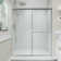 44-48" W x 70" H Semi-Frameless Double Sliding Shower Door with with 1/4"(6mm) Explosion-Proof Clear Tempered Glass