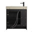 Meuble-lavabo autoportant de 30 po avec lavabo en céramique blanche et porte à fermeture en douceur, chêne foncé, contreplaqué, emballage KD-131993107