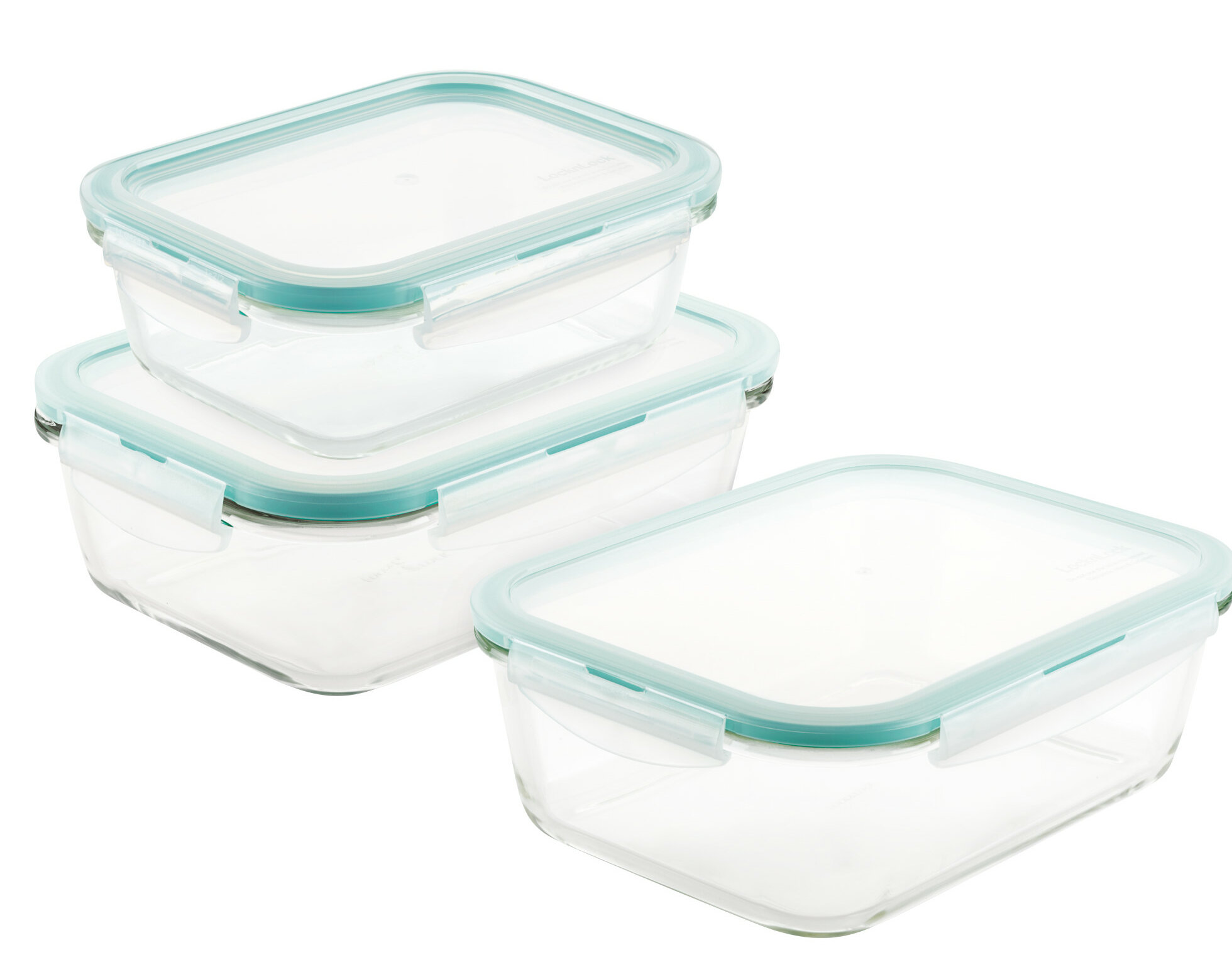 Snapware Set Of 3 Leak-Proof Eco Clean Glass Storage Container