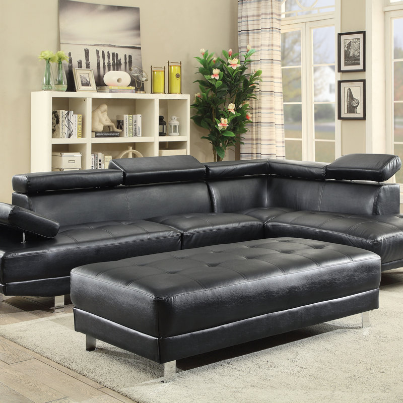 Canapé modulaire longue durée (sans repose-pieds), Noir