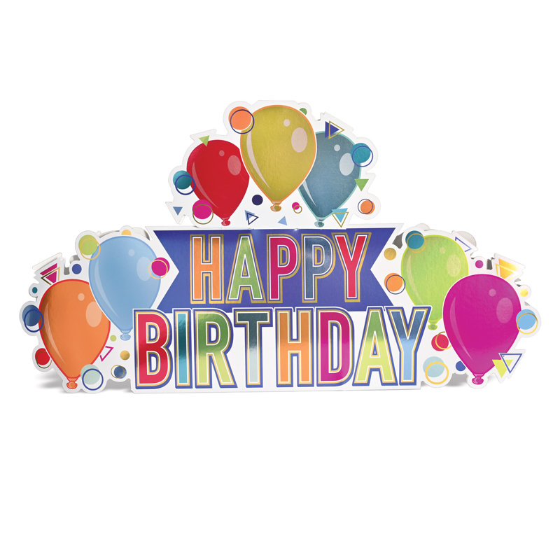 Centre de table 3-D Happy Birthday