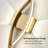 Wireless LED Wall Sconces Rechargeable Battery Powered Gold Hyperbolic Wall Lights with Remote Dimmable Colors