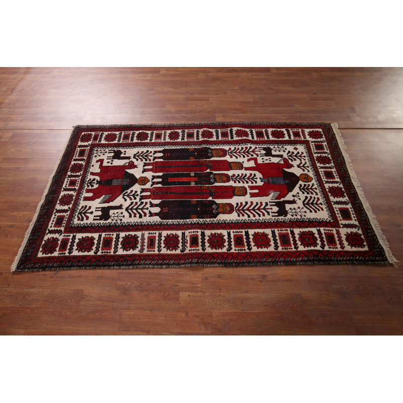 Tapis de chasse traditionnel en laine 4 x 6