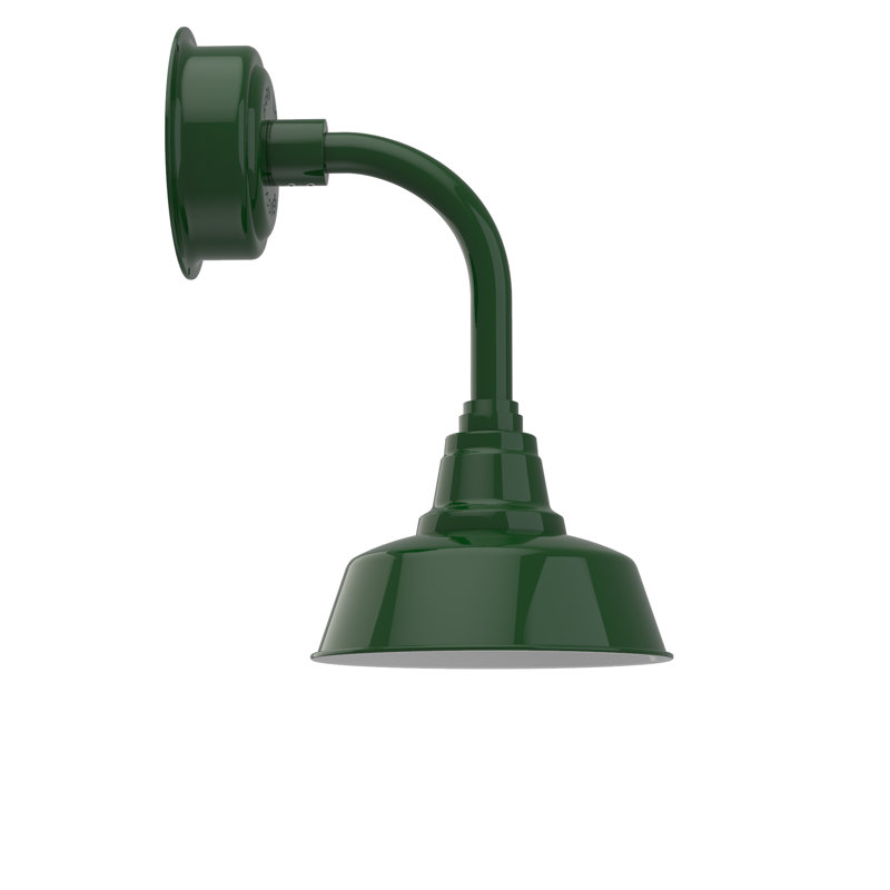 Paulina LED Barn Light, Vintage Green, 19.25" H x 10" W x 17.38" D