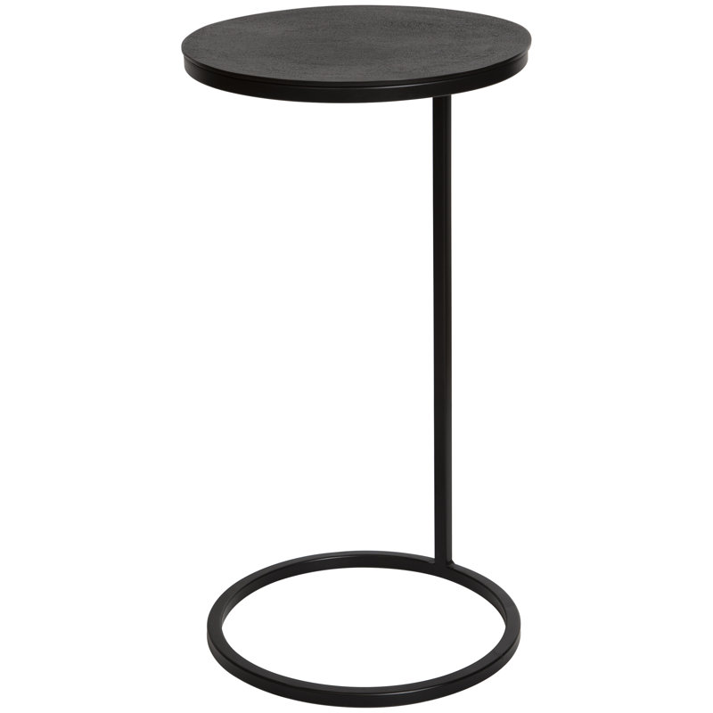 Table de bout Addie C Table, Plateau noir vieilli / base noire vieillie