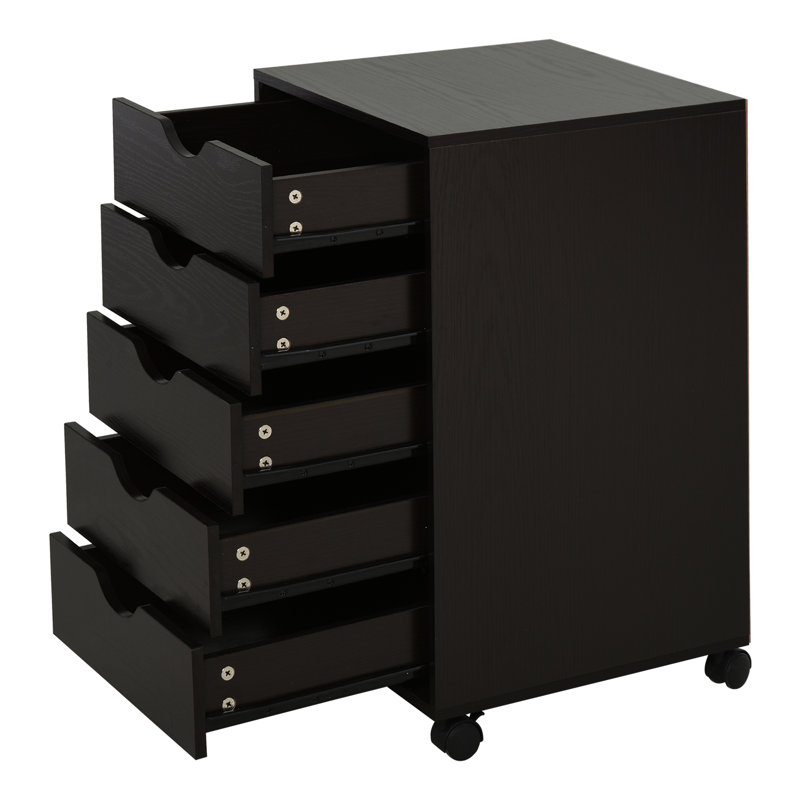 Laga 15.75'' Wide 5 - Drawer Filing Storage Cabinet, Brown