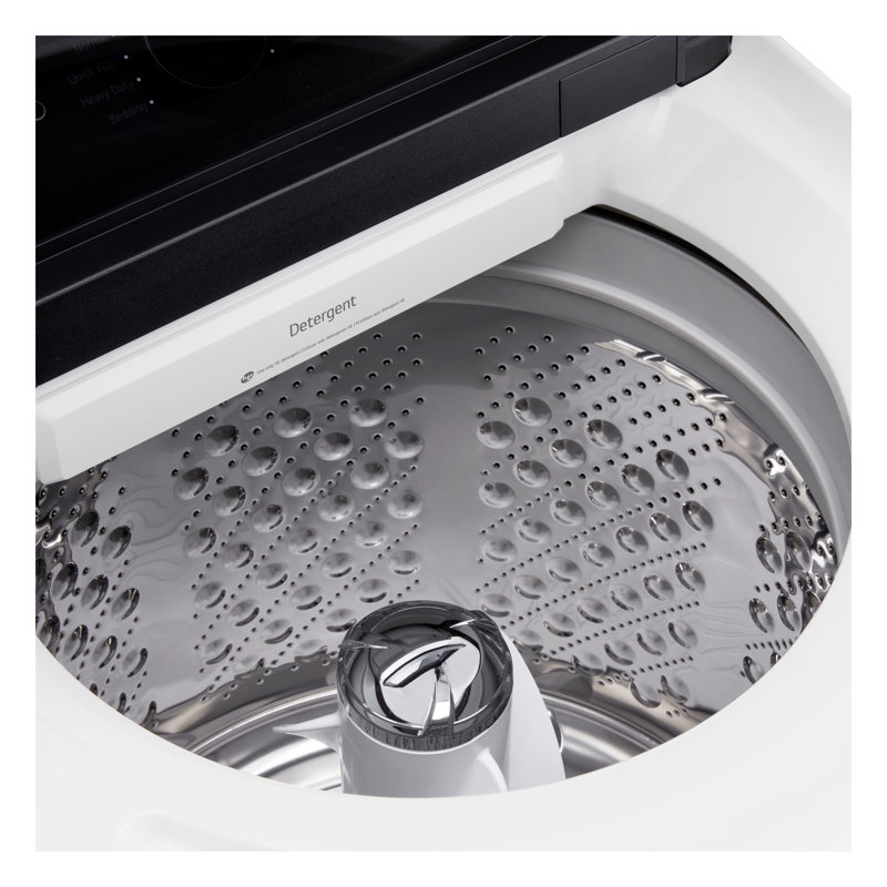 Lg 5.3 Cu. Ft. Mega Capacity Smart Top Load Washer With 4-Way® Agitator, Easyunload & Ai Sensing, White