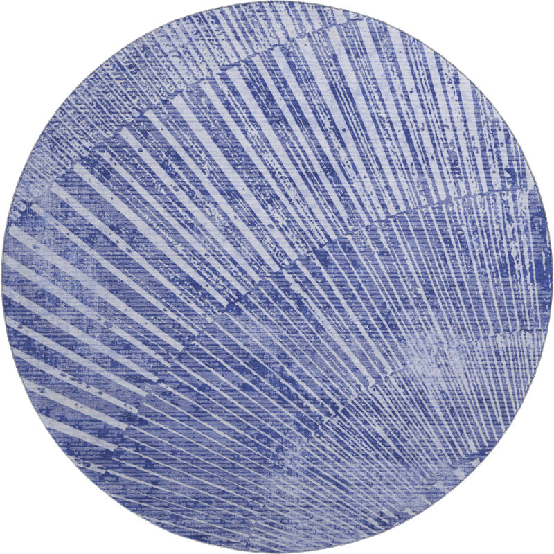 Cerrito Area Rug with Non-Slip Backing, Round 8'