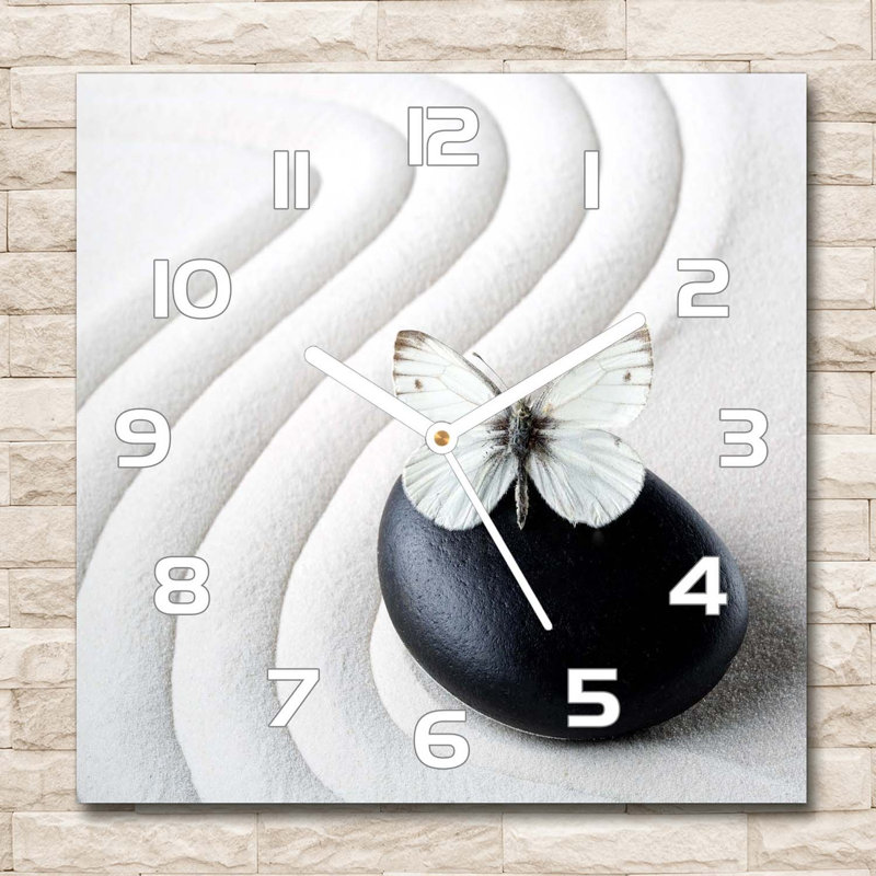 Hiemke Glass Wall Clock, White