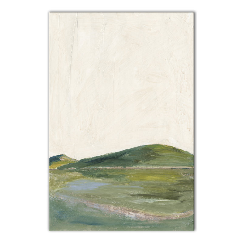 Abstrait vert - peinture, Toile tendue, H 36 po x l 24 po x P 1,25 po