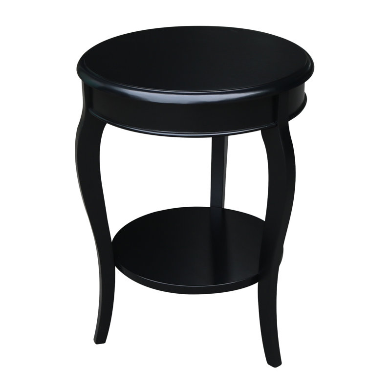 Maretti Solid Wood End Table, Black